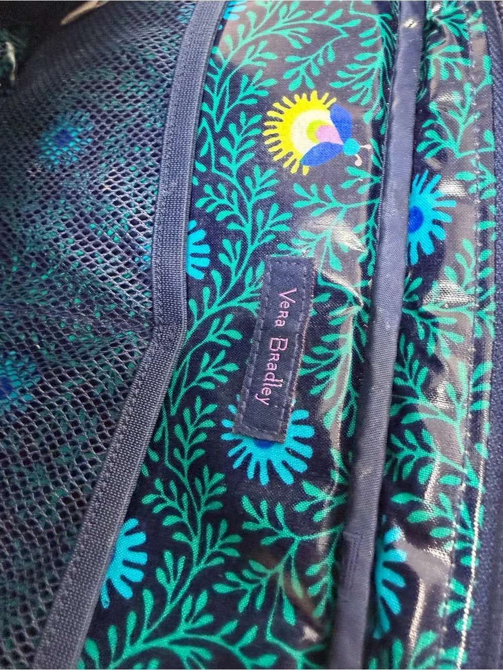 Vera Bradley Vines Floral Large Blush & Brush Makeup Cosmetic Case